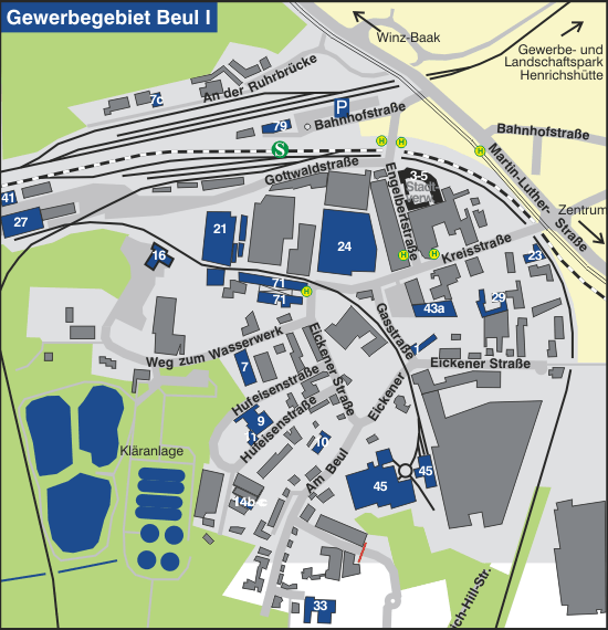 Skizze Gewerbegebiet Beul 1