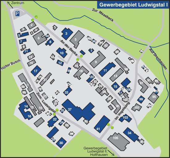 Interaktive Skizze Gewerbegebiet Ludwigstal I